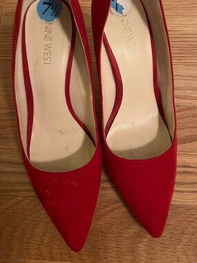 Nine West red stiletto shoes